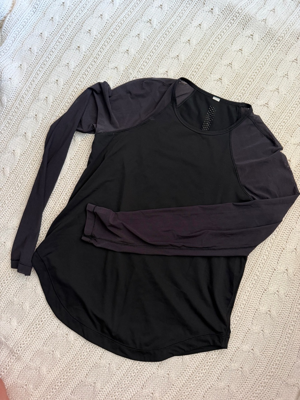 Lululemon Black Mesh Long Sleeve